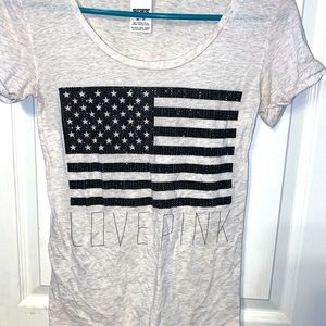 Pink American flag tee shirt